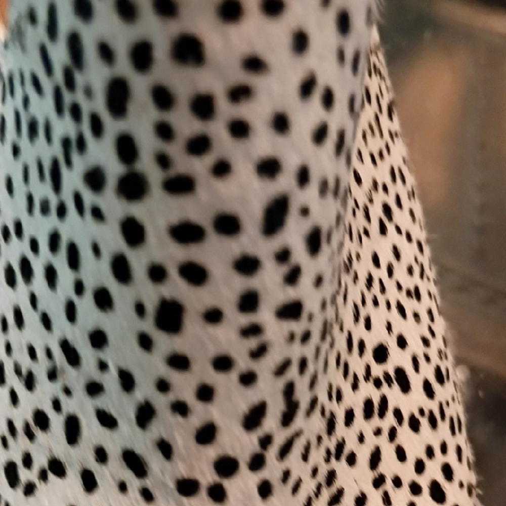 Black and White Ankle Boots with Cheetah Print - Picture 8 of 10